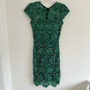 Emerald Green Lace Dress Size XS